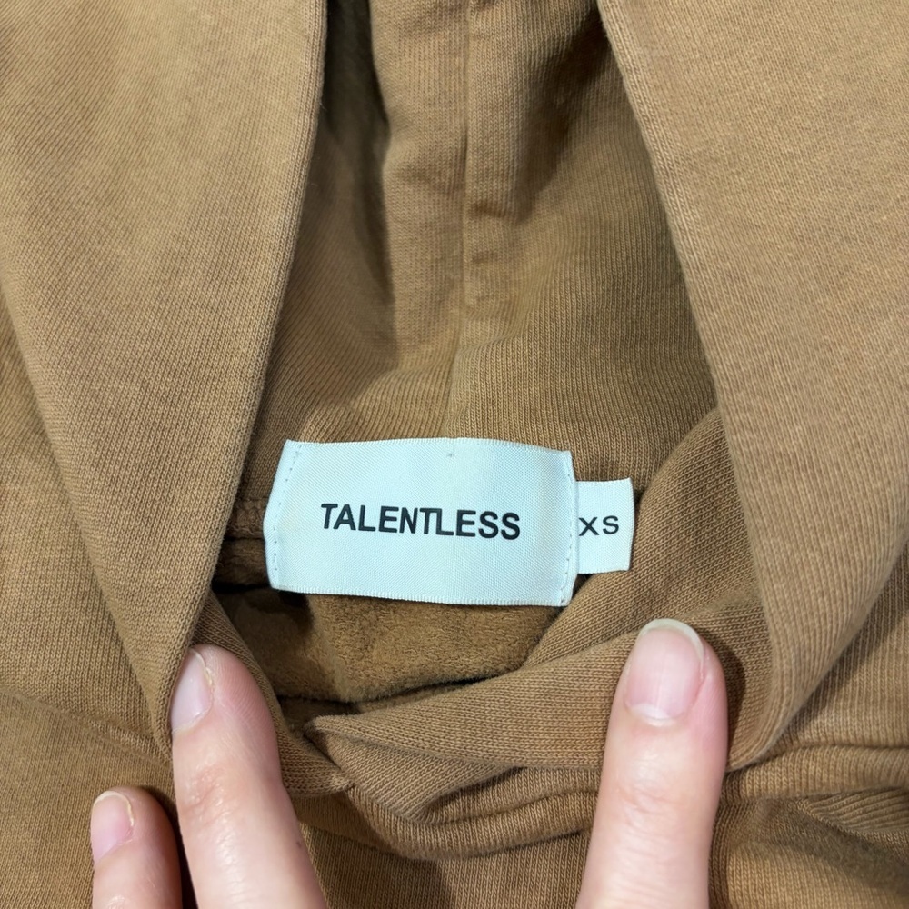Talentless hoodie Caramel color Sz XS StreetWear Preppy Casual - Picture 5 of 10